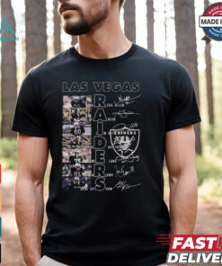 Official Las Vegas Raiders NFL Players Signatures 2025 Shirt