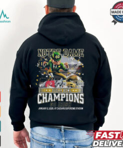 Official Notre Dame Irish Fighting Sugar Bowl Champions Go Irish Jan 2 2025 Mascot Shirt