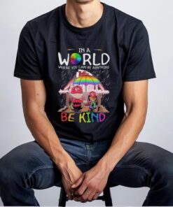 Official Snoopy And Charlie Brown In A World Where You Can Be Anything Kansas City Chiefs E Kind Shirt