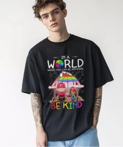 Official Snoopy And Charlie Brown In A World Where You Can Be Anything Kansas City Chiefs E Kind Shirt