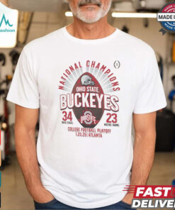 Ohio State Buckeyes College Football Playoff 2024 National Champions Score T Shirt
