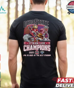 Ohio State Buckeyes Cotton Bowl Classic Champions 2025 Jan 10 2025 Mascot Shirt