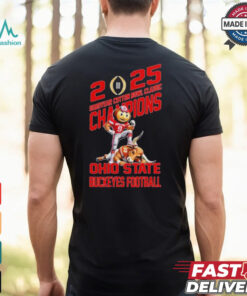Ohio State Buckeyes Defeat Texas Longhorns Mascot Goodyear Cotton Bowl Classic Champions NCAA Bowl Games Season 2024 2025 T Shirt