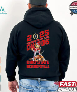 Ohio State Buckeyes Defeat Texas Longhorns Mascot Goodyear Cotton Bowl Classic Champions NCAA Bowl Games Season 2024 2025 T Shirt