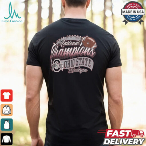 Ohio State Buckeyes Pressbox Women's College Football Playoff 2024 National Champions Oversized Slub T Shirt