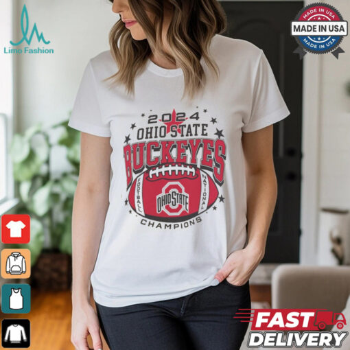 Ohio State Buckeyes Pressbox Women’s College Football Playoff 2024 National Champions Shirt