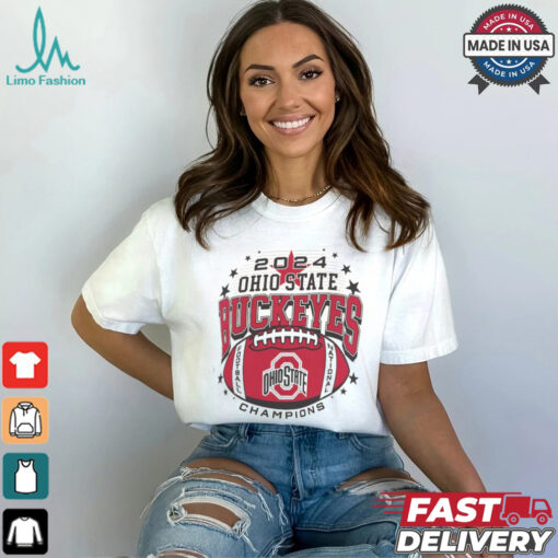 Ohio State Buckeyes Pressbox Women’s College Football Playoff 2024 National Champions Shirt