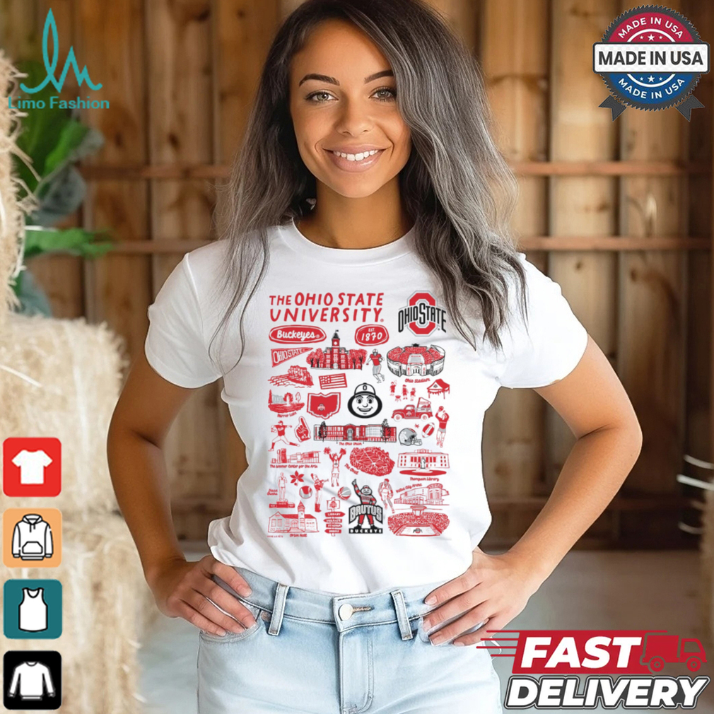 Ohio State Buckeyes Vive La Fete Youth Impressions Artwork T Shirt Ohio State Buckeyes Vive La Fete Youth Impressions Artwork T Shirt