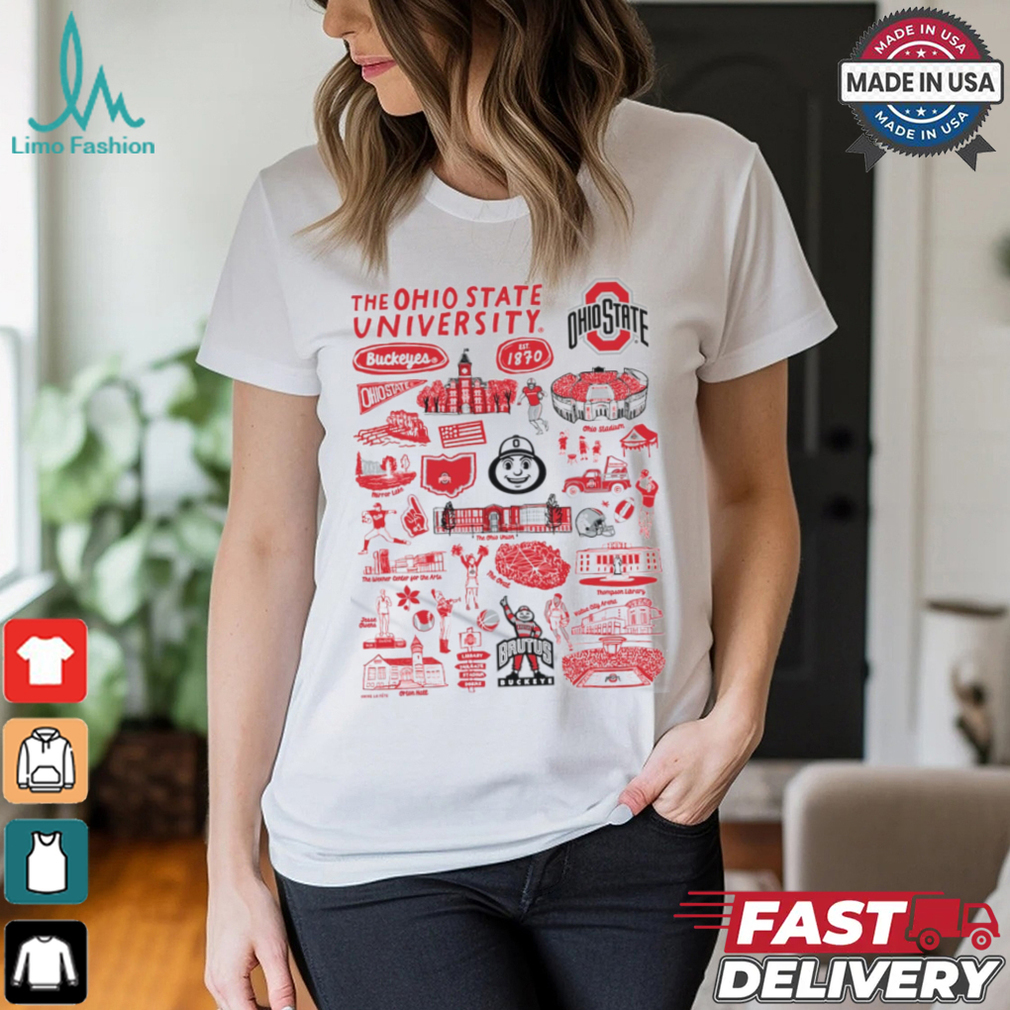 Ohio State Buckeyes Vive La Fete Youth Impressions Artwork T Shirt Ohio State Buckeyes Vive La Fete Youth Impressions Artwork T Shirt