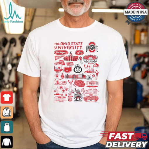 Ohio State Buckeyes Vive La Fete Youth Impressions Artwork T Shirt