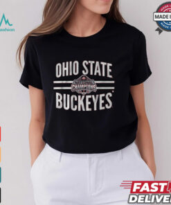 Ohio State Football National Champions Logo Stripe Shirt