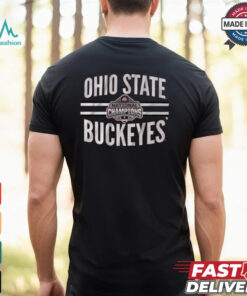 Ohio State Football National Champions Logo Stripe Shirt