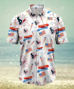 Patriotic Fireworks Houston Texans Hawaiian Shirt For 4th Of July