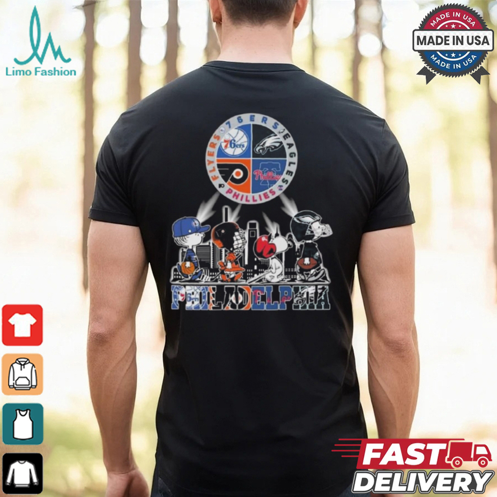 Peanuts Philadelphia Flyers 76ers Eagles Phillies Shirt Peanuts Philadelphia Flyers 76ers Eagles Phillies Shirt