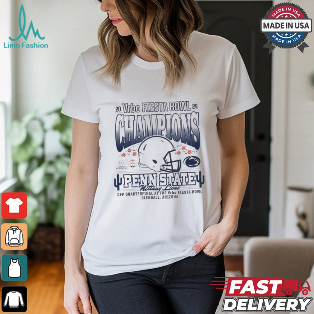 Penn State Nittany Lions 2024 CFP Quarterfinal At The Vrbo Fiesta Bowl Champions Glendale Arizona Helmet t shirt Penn State Nittany Lions 2024 CFP Quarterfinal At The Vrbo Fiesta Bowl Champions Glendale Arizona Helmet t shirt