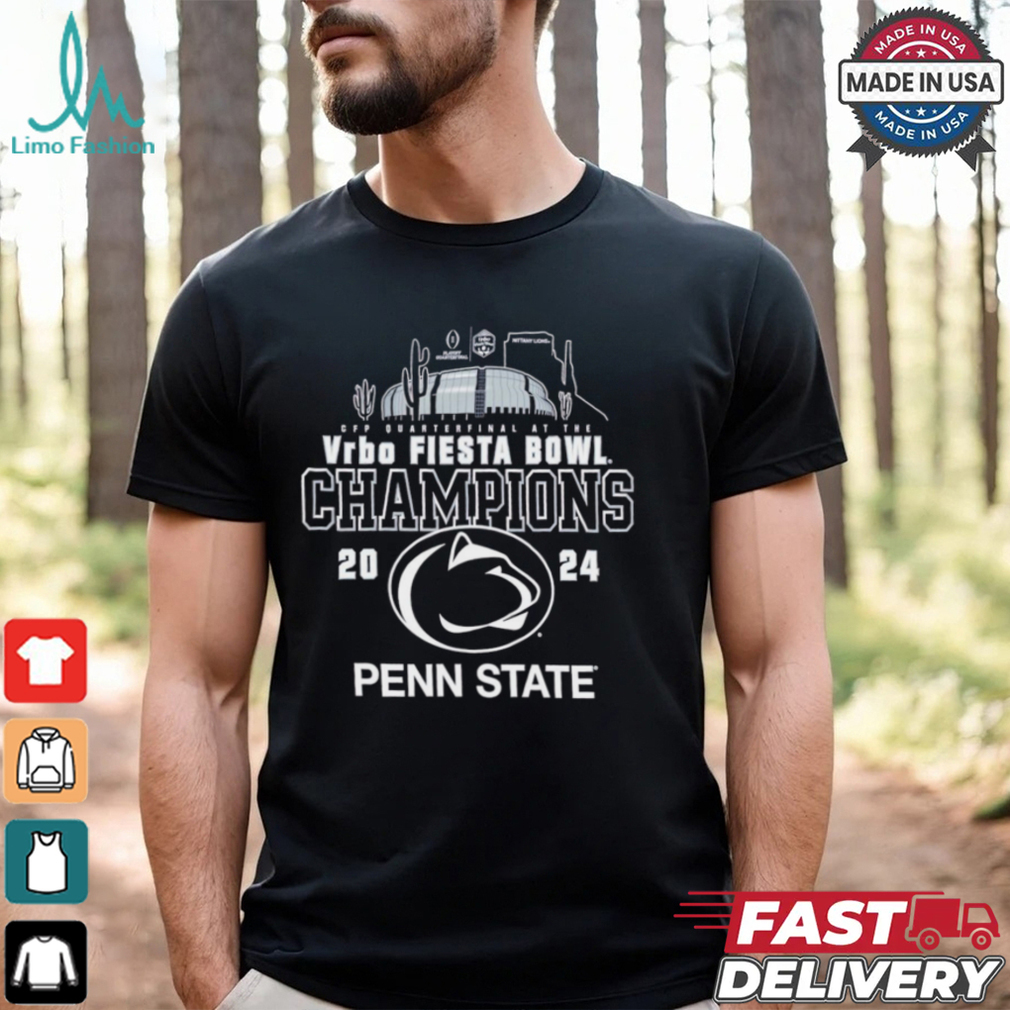Penn State Nittany Lions 2024 College Football Playoff Quarterfinal At The VRBO Fiesta Bowl Champions t shirt Penn State Nittany Lions 2024 College Football Playoff Quarterfinal At The VRBO Fiesta Bowl Champions t shirt