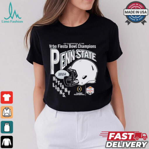 Penn State Nittany Lions CFP Vrbo Fiesta Bowl 2024 Fiesta Bowl Champions Helmet T Shirt