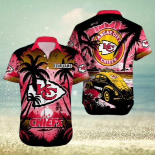 Personalized Kansas City Chiefs Retro Beach Hawaiian Shirt