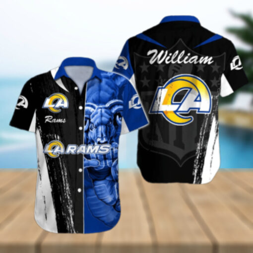 Personalized Los Angeles Rams Fierce Champion Hawaiian Shirt