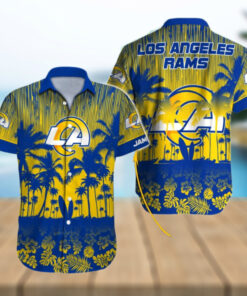 Personalized Los Angeles Rams Golden Tropics Hawaiian Shirt