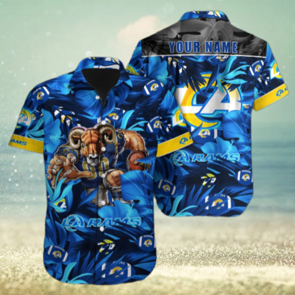Personalized Los Angeles Rams Tropical Blaze Hawaiian Shirt Personalized Los Angeles Rams Tropical Blaze Hawaiian Shirt