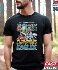 Philadelphia Eagles Beat Washington Commanders NFC Champions 2025 Mascot T shirts