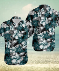 Philadelphia Eagles Bold Floral Camouflage Hawaiian Shirt