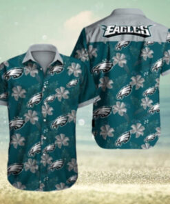 Philadelphia Eagles Floral Palm Hawaiian Shirt