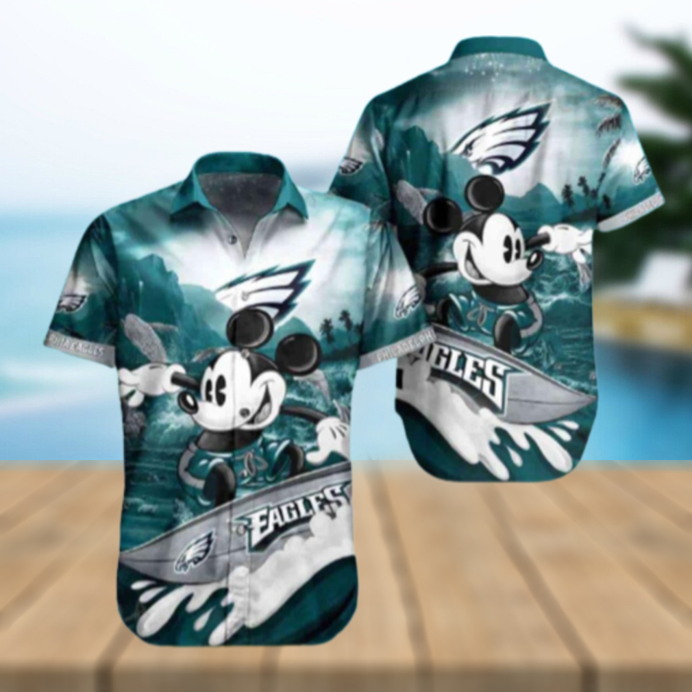 Philadelphia Eagles Mickey Fan Hawaiian Shirt Philadelphia Eagles Mickey Fan Hawaiian Shirt