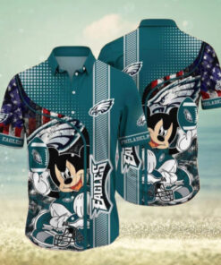 Philadelphia Eagles Mickey Gridiron Hawaiian Shirt