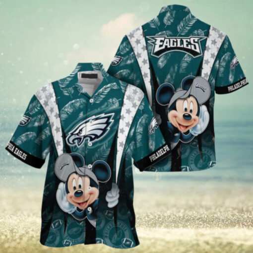 Philadelphia Eagles Mickey Tropical Hawaiian Shirt