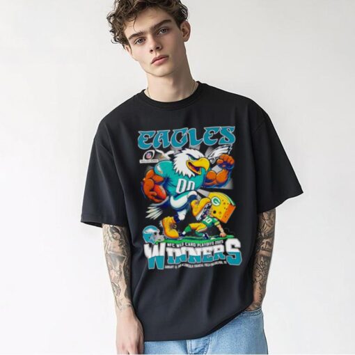 Philadelphia Eagles NFC Wild Card Playoffs 2025 winners mascot shirt