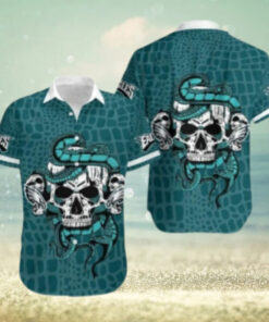Philadelphia Eagles Skull & Serpent Hawaiian Shirt