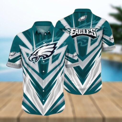 Philadelphia Eagles V Shaped Geometric Hawaiian Shirt