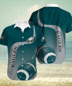 Philadelphia Eagles Wave Fade Hawaiian Shirt