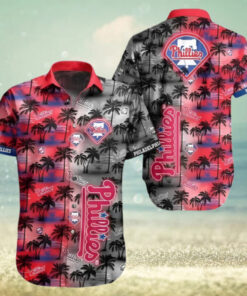 Philadelphia Phillies Aloha Shirt Vintage Style And Palm Tree Pattern