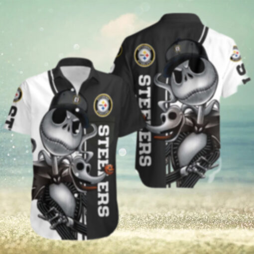 Pittsburgh Steelers Jack Skellington And Zero Hawaiian Shirt