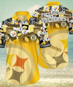 Pittsburgh Steelers Logo Frenzy Hawaiian Shirt
