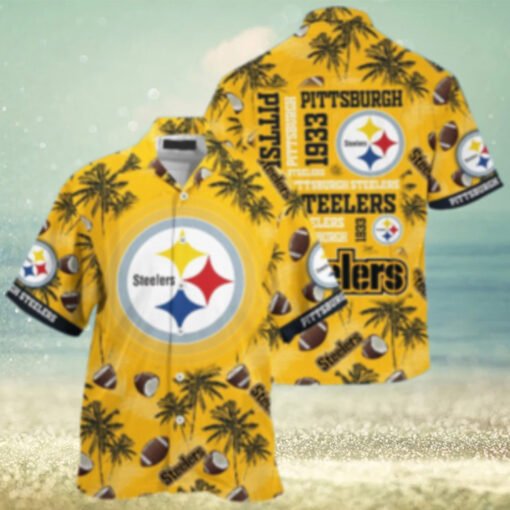 Pittsburgh Steelers Palm Paradise Hawaiian Shirt