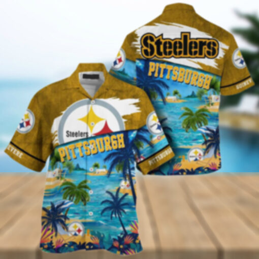 Pittsburgh Steelers Sunset Paradise Custom Hawaiian Shirt