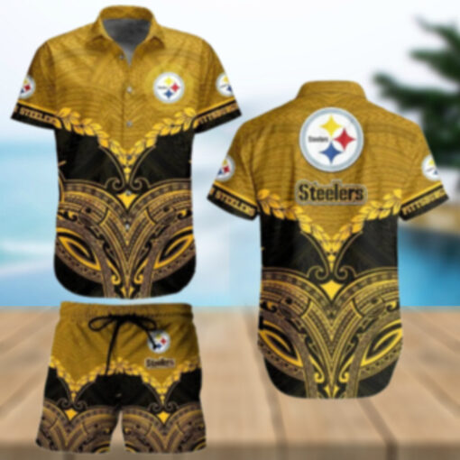 Pittsburgh Steelers Tribal Majesty Hawaiian Shirt