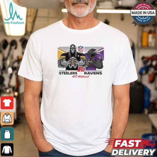 Pittsburgh Steelers Vs Baltimore Ravens Football AFC Wild Card Matchups NFL Playoffs Mascot Eric Poole t shirt