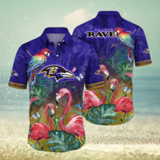 Ravens Tropical Flamingo Fiesta Hawaiian Shirt – Baltimore Birds Of Paradise