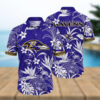 Ravens Tropical Flora – Vibrant Baltimore Ravens Hawaiian Shirt