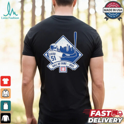 Seattle Mariners Ichiro Suzuki National Baseball Hall Of Fame Class Of 2025 Logo t shirt