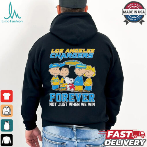 Snoopy And The Peanuts Friends Los Angeles Chargers Forever, Not Just When We Win T shirts