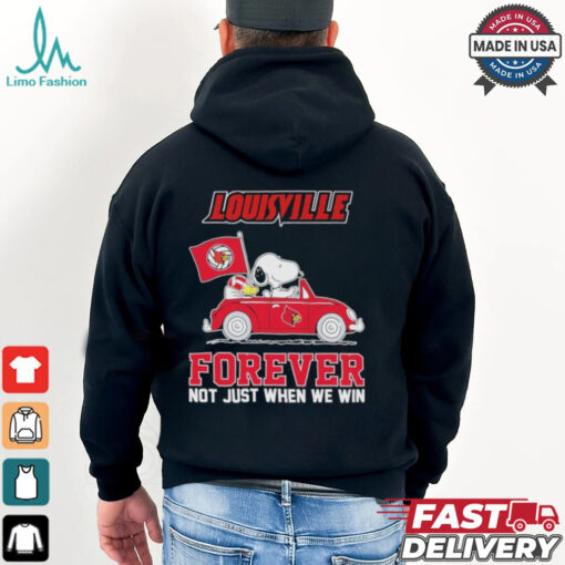 Snoopy And Woodstock Louisville Cardinals Forever Not Just When We Win T shirts