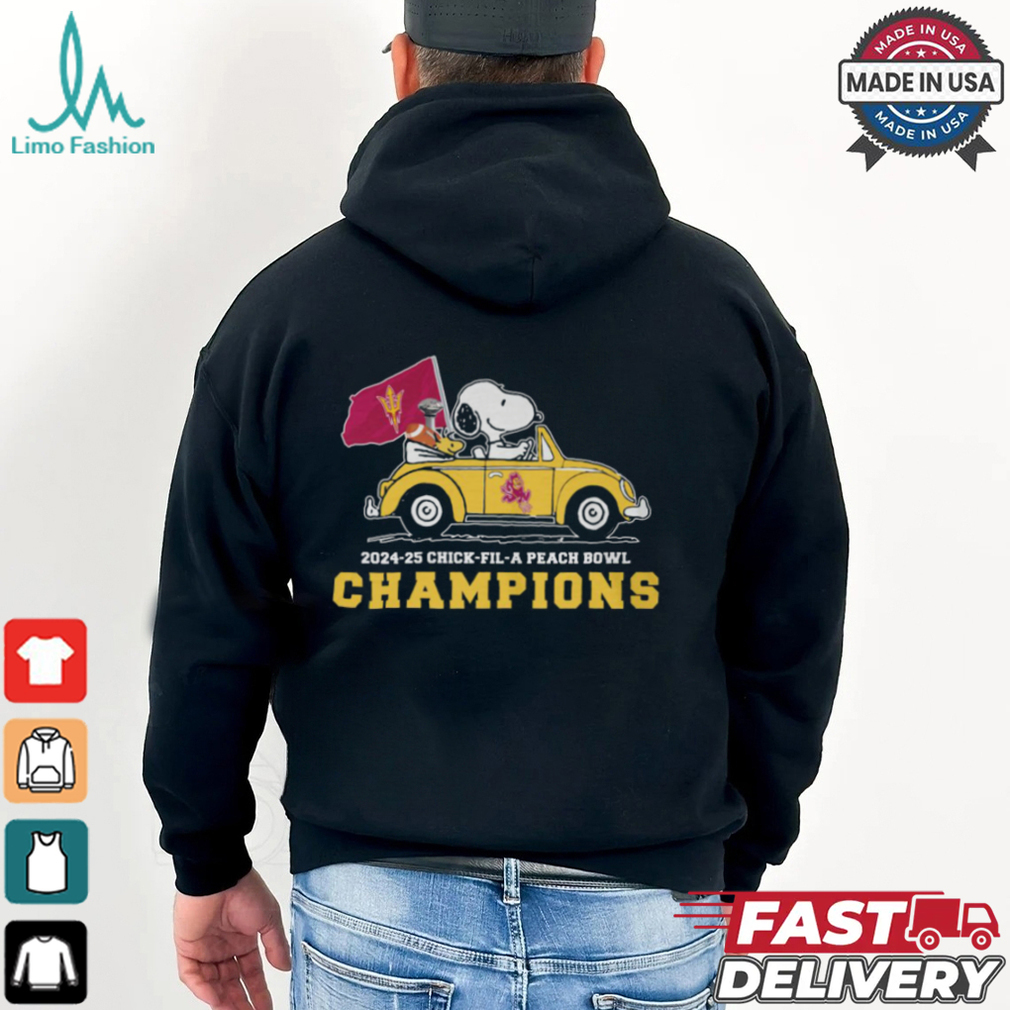 Snoopy Driving Car Arizona State Sun Devils Chick Fil A Peach Bowl Champions 2024 2025 Shirt Snoopy Driving Car Arizona State Sun Devils Chick Fil A Peach Bowl Champions 2024 2025 Shirt