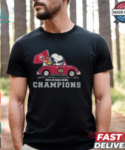 Snoopy Driving Car Buckeyes Rose Bowl Champions 2024 2025 Shirt