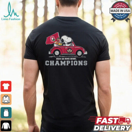 Snoopy Driving Car Buckeyes Rose Bowl Champions 2024 2025 Shirt